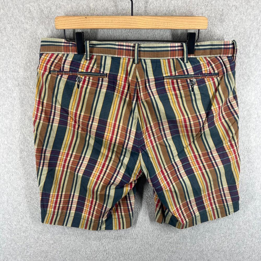 Vintage Polo Ralph Lauren Shorts Mens 34 India Madras Plaid Preppy 90s Straight - Picture 2 of 9